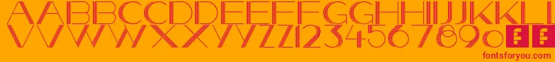 フォントSheStoleTheNight – オレンジの背景に赤い文字