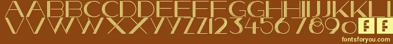 SheStoleTheNight-fontti – keltaiset fontit ruskealla taustalla