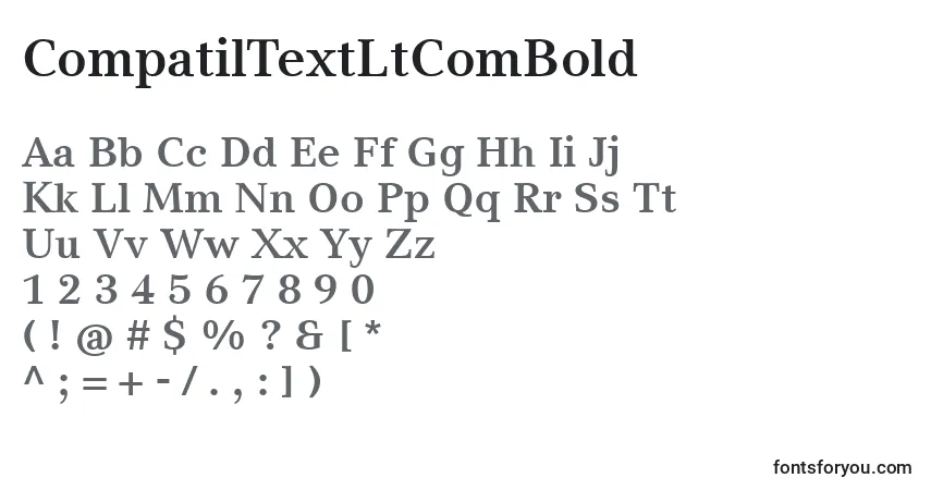 Schriftart CompatilTextLtComBold – Alphabet, Zahlen, spezielle Symbole
