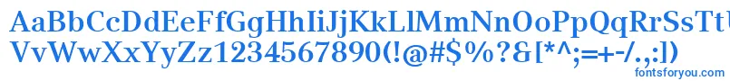 フォントCompatilTextLtComBold – 白い背景に青い文字