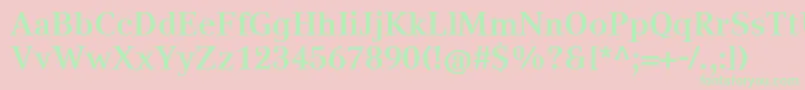 CompatilTextLtComBold Font – Green Fonts on Pink Background