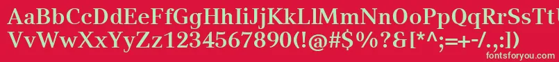 CompatilTextLtComBold Font – Green Fonts on Red Background