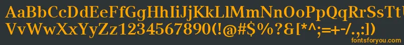 フォントCompatilTextLtComBold – 黒い背景にオレンジの文字