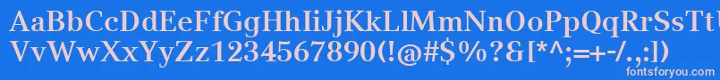 Шрифт CompatilTextLtComBold – розовые шрифты на синем фоне