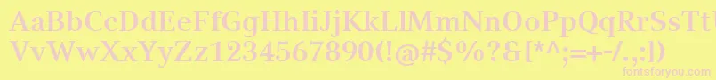 CompatilTextLtComBold Font – Pink Fonts on Yellow Background