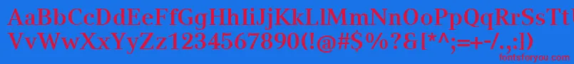 CompatilTextLtComBold Font – Red Fonts on Blue Background