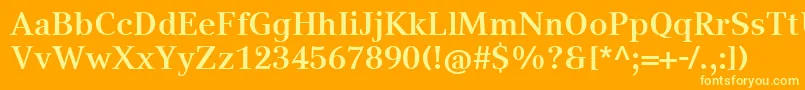 CompatilTextLtComBold Font – Yellow Fonts on Orange Background