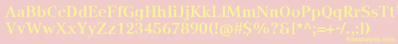 CompatilTextLtComBold Font – Yellow Fonts on Pink Background