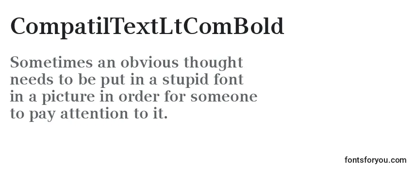 Überblick über die Schriftart CompatilTextLtComBold