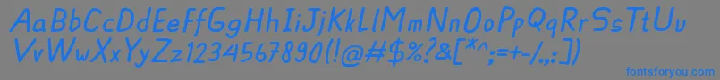 fuente AscotaRegularItalic – Fuentes Azules Sobre Fondo Gris