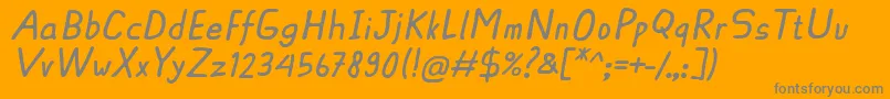 Шрифт AscotaRegularItalic – серые шрифты на оранжевом фоне