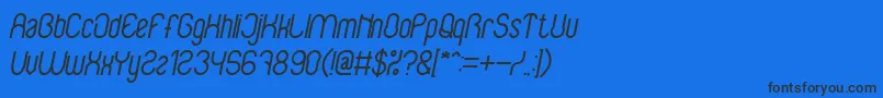 BabysuperheroItalicBold Font – Black Fonts on Blue Background