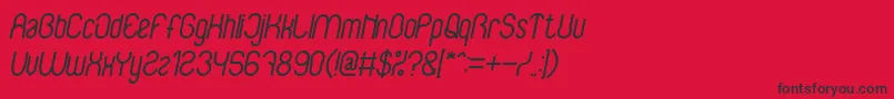 BabysuperheroItalicBold Font – Black Fonts on Red Background