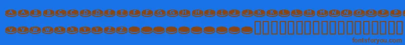 KrDunkers Font – Brown Fonts on Blue Background