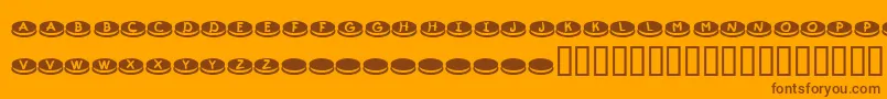 KrDunkers Font – Brown Fonts on Orange Background