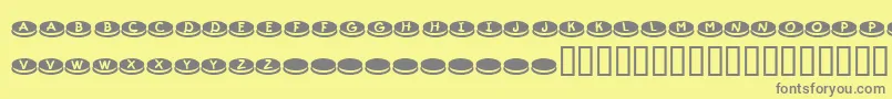 KrDunkers Font – Gray Fonts on Yellow Background