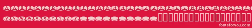 KrDunkers Font – Pink Fonts on Red Background