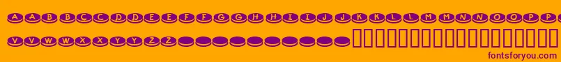 KrDunkers-fontti – violetit fontit oranssilla taustalla