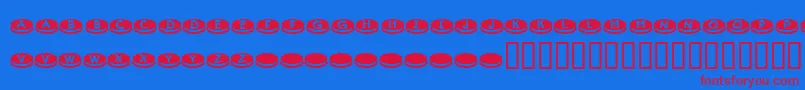 KrDunkers-fontti – punaiset fontit sinisellä taustalla