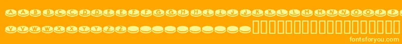 KrDunkers Font – Yellow Fonts on Orange Background