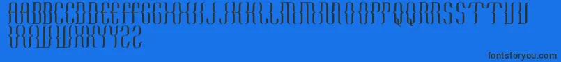 KurawalBeta Font – Black Fonts on Blue Background