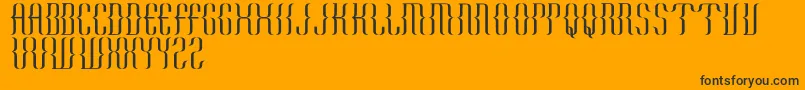 KurawalBeta-Schriftart – Schwarze Schriften auf orangefarbenem Hintergrund