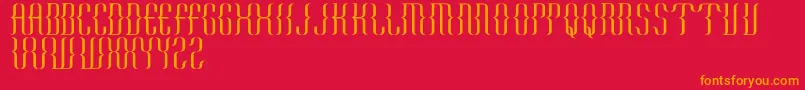 KurawalBeta Font – Orange Fonts on Red Background
