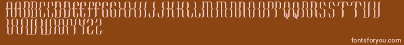 KurawalBeta-Schriftart – Rosa Schriften auf braunem Hintergrund