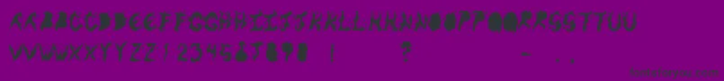 KeneelMessy Font – Black Fonts on Purple Background