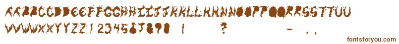 KeneelMessy Font – Brown Fonts on White Background