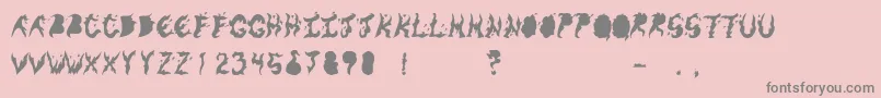 KeneelMessy Font – Gray Fonts on Pink Background