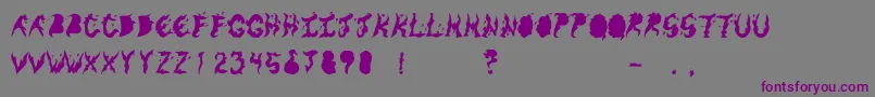 KeneelMessy Font – Purple Fonts on Gray Background