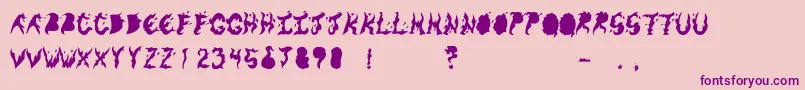 KeneelMessy Font – Purple Fonts on Pink Background