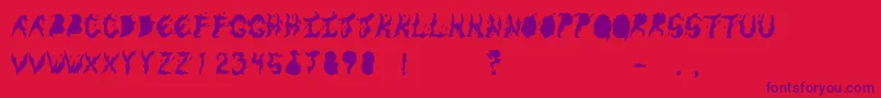 fuente KeneelMessy – Fuentes Moradas Sobre Fondo Rojo