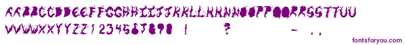 KeneelMessy Font – Purple Fonts on White Background