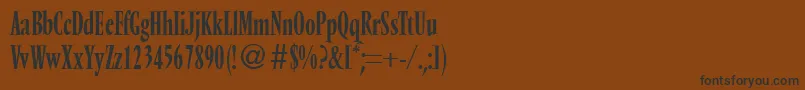 Шрифт VendomecondtwoRegularDb – чёрные шрифты на коричневом фоне