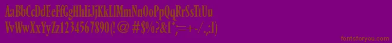 Шрифт VendomecondtwoRegularDb – коричневые шрифты на фиолетовом фоне