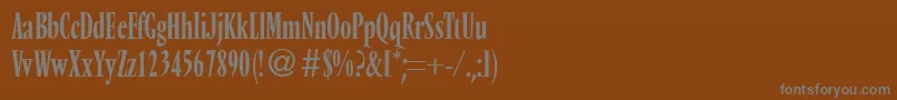 Шрифт VendomecondtwoRegularDb – серые шрифты на коричневом фоне
