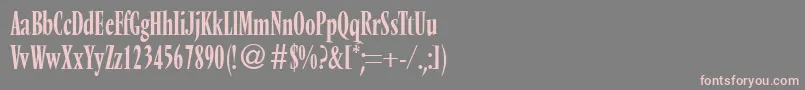 VendomecondtwoRegularDb Font – Pink Fonts on Gray Background