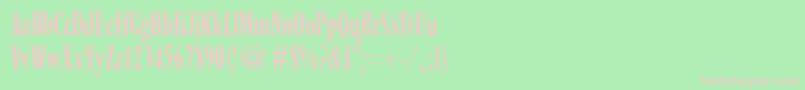 Шрифт VendomecondtwoRegularDb – розовые шрифты на зелёном фоне