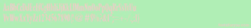 VendomecondtwoRegularDb Font – Pink Fonts on Green Background