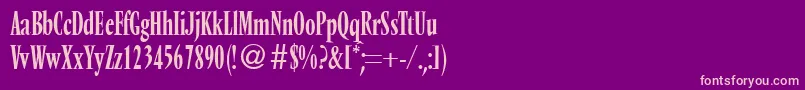 VendomecondtwoRegularDb Font – Pink Fonts on Purple Background