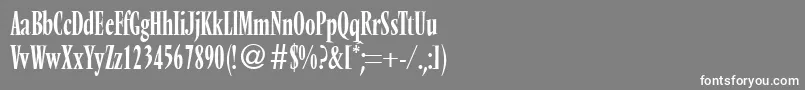 フォントVendomecondtwoRegularDb – 灰色の背景に白い文字