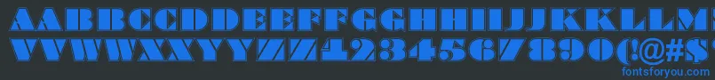 Bragga8-Schriftart – Blaue Schriften auf schwarzem Hintergrund