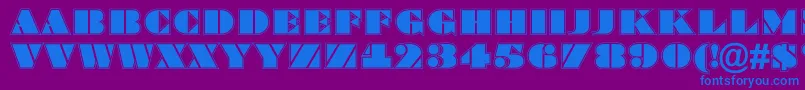 Bragga8 Font – Blue Fonts on Purple Background