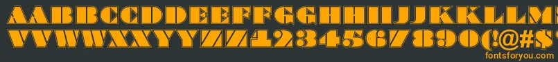 Bragga8 Font – Orange Fonts on Black Background