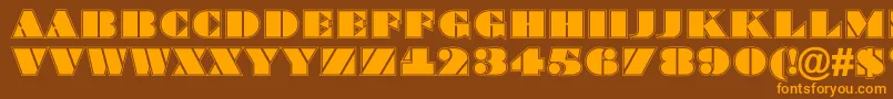 Bragga8 Font – Orange Fonts on Brown Background