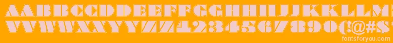 Bragga8 Font – Pink Fonts on Orange Background