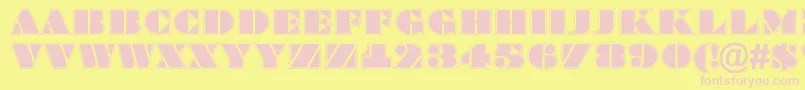 Bragga8 Font – Pink Fonts on Yellow Background