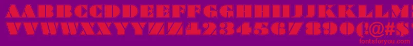 Bragga8-Schriftart – Rote Schriften auf violettem Hintergrund